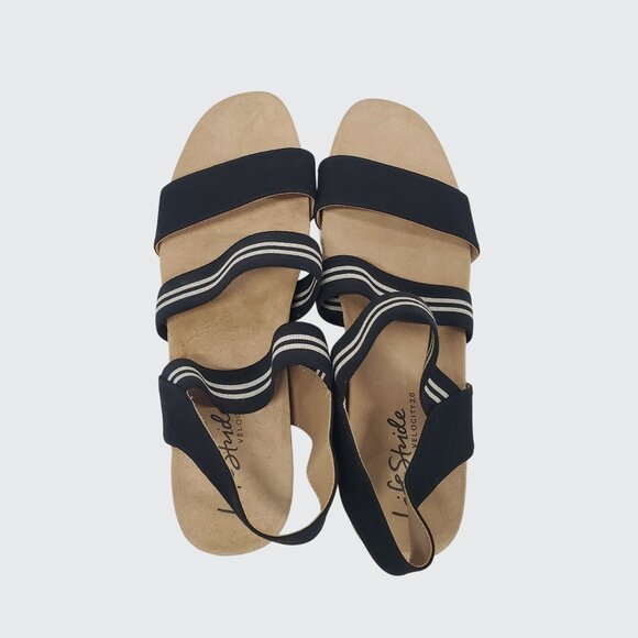 Elastic Strappy Wedge Sandals LifeStride Velocity 2.0 Sunshine Women Size 11M - Picture 4 of 10